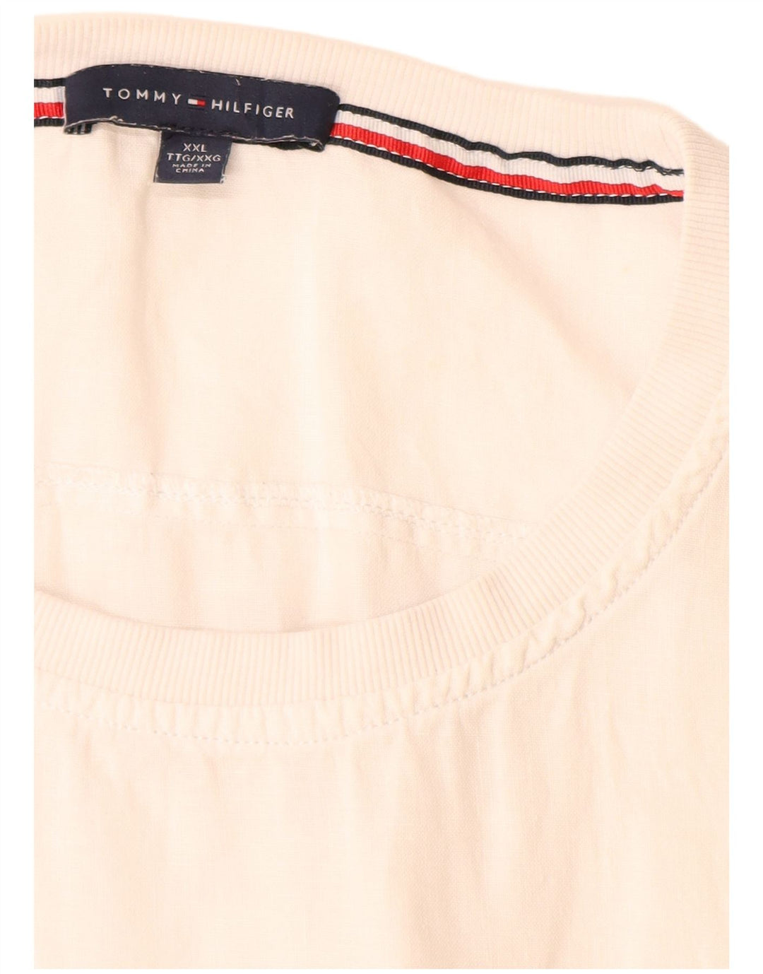 Tommy Hilfiger Womens Blouse Top UK 20 2XL White Linen