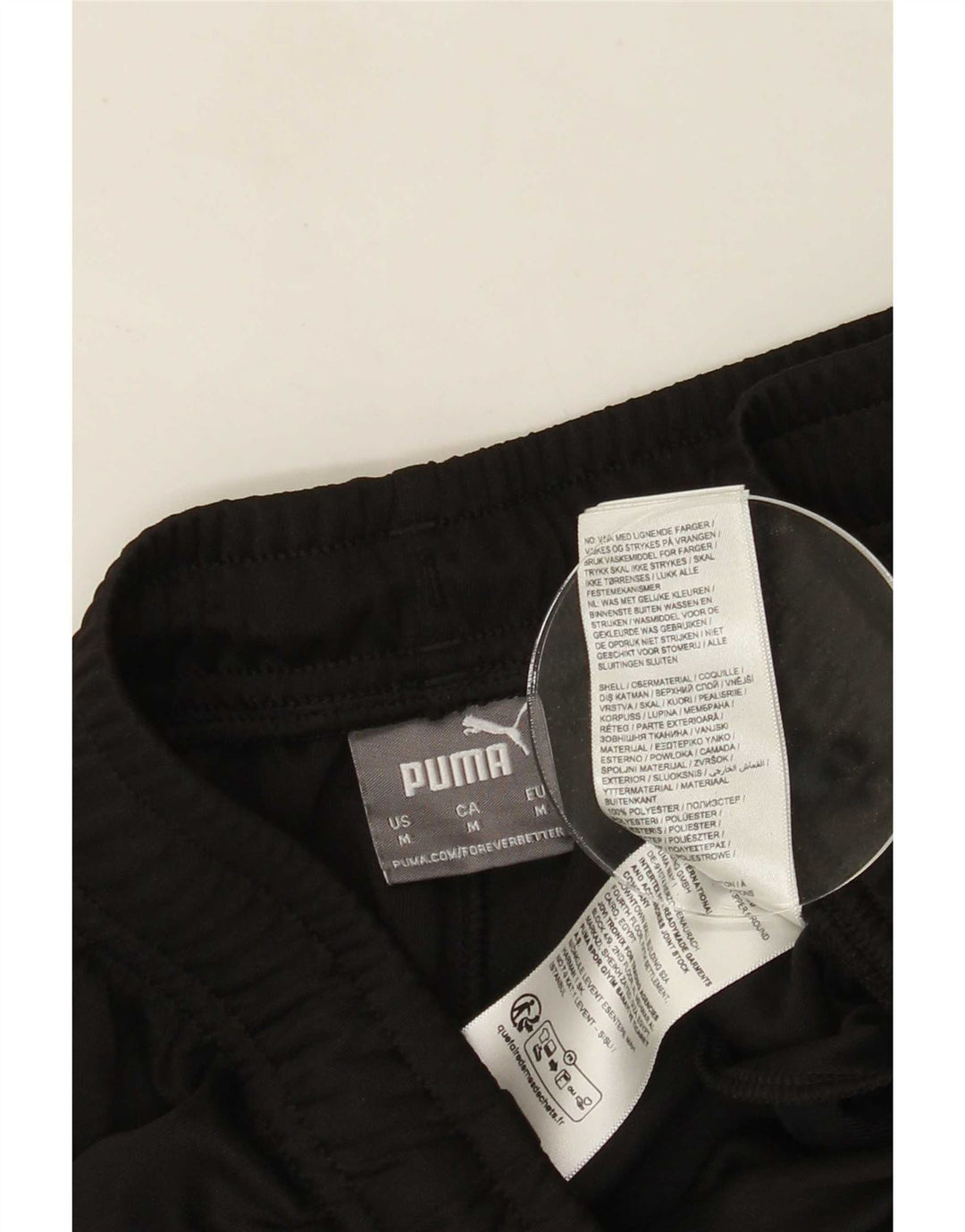Puma Mens Tracksuit Trousers Medium Black Colourblock Polyester