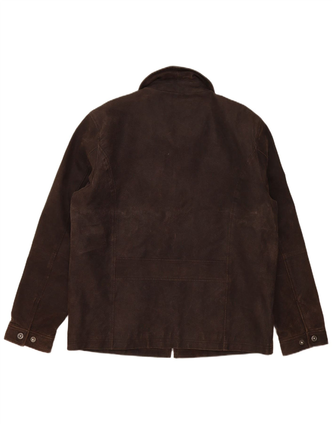 Tom Tailor Mens Leather Jacket UK 40 Large Brown