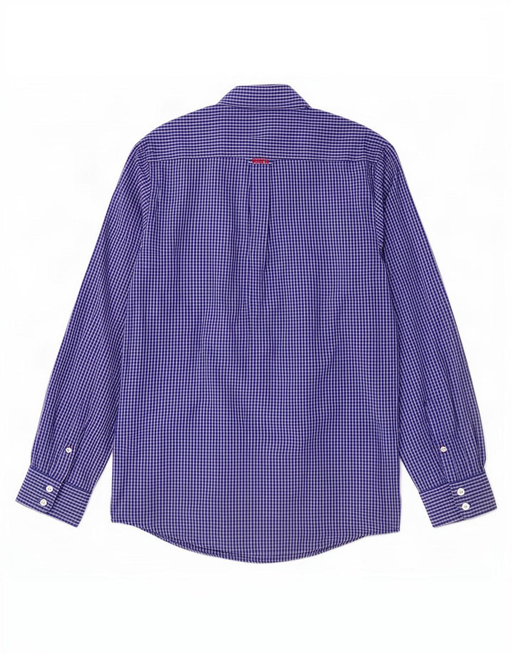 Crew Clothing Mens Classic Fit Shirt Medium Blue Check Cotton