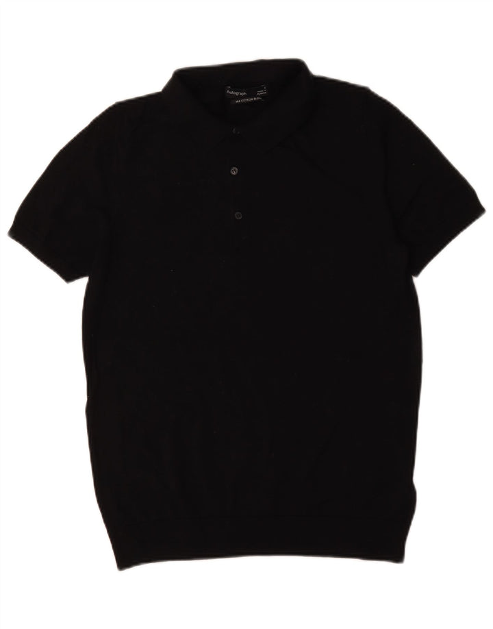 Marks & Spencer Mens Autograph Polo Shirt Small Black Cotton
