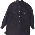 Jaeger Womens Overcoat UK 14 Medium Navy Blue Modal