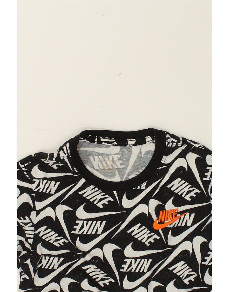 NIKE Boys Graphic T-Shirt Top 9-10 Years Small Black Cotton | Vintage Nike | Thrift | Second-Hand Nike | Used Clothing | Messina Hembry 