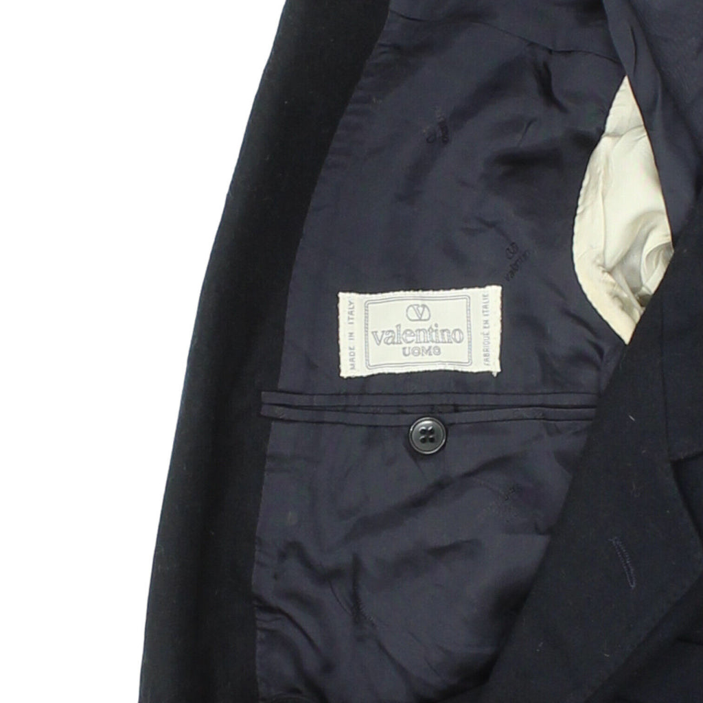 Valentino Mens Navy Blazer Jacket | Vintage High End Luxury Designer Suit VTG | Vintage Messina Hembry | Thrift | Second-Hand Messina Hembry | Used Clothing | Messina Hembry 