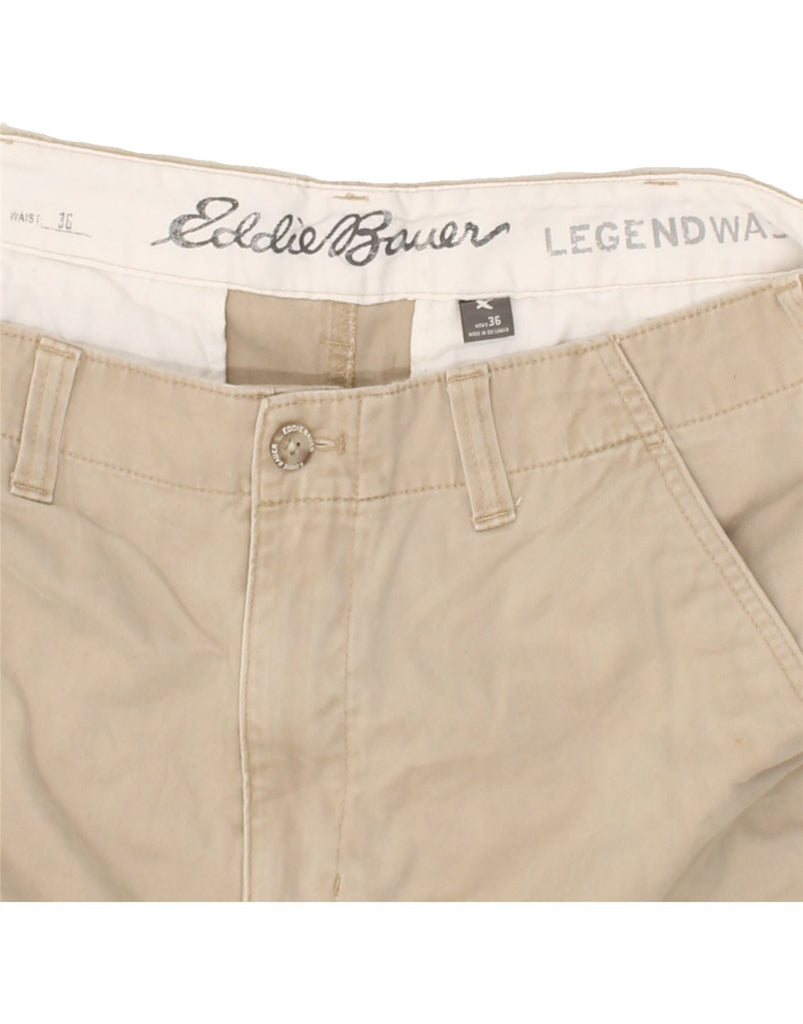 EDDIE BAUER Mens Legendwash Cargo Shorts W36 Large  Beige Cotton | Vintage Eddie Bauer | Thrift | Second-Hand Eddie Bauer | Used Clothing | Messina Hembry 