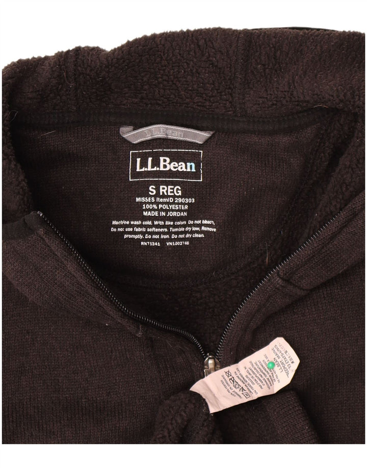 L.L.Bean Womens Hooded Overcoat UK 10 Small Grey Polyester