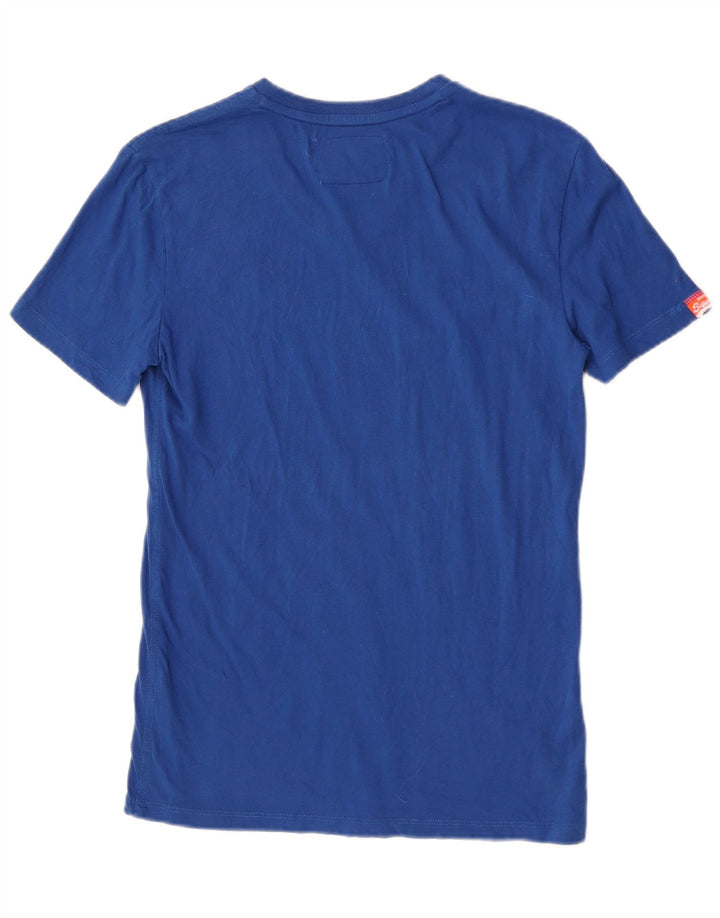Superdry Mens T-Shirt Top XS Blue Cotton