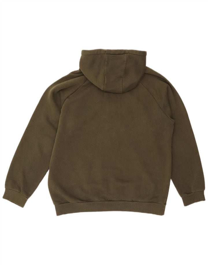 Adidas Mens Graphic Hoodie Jumper Large Khaki Cotton