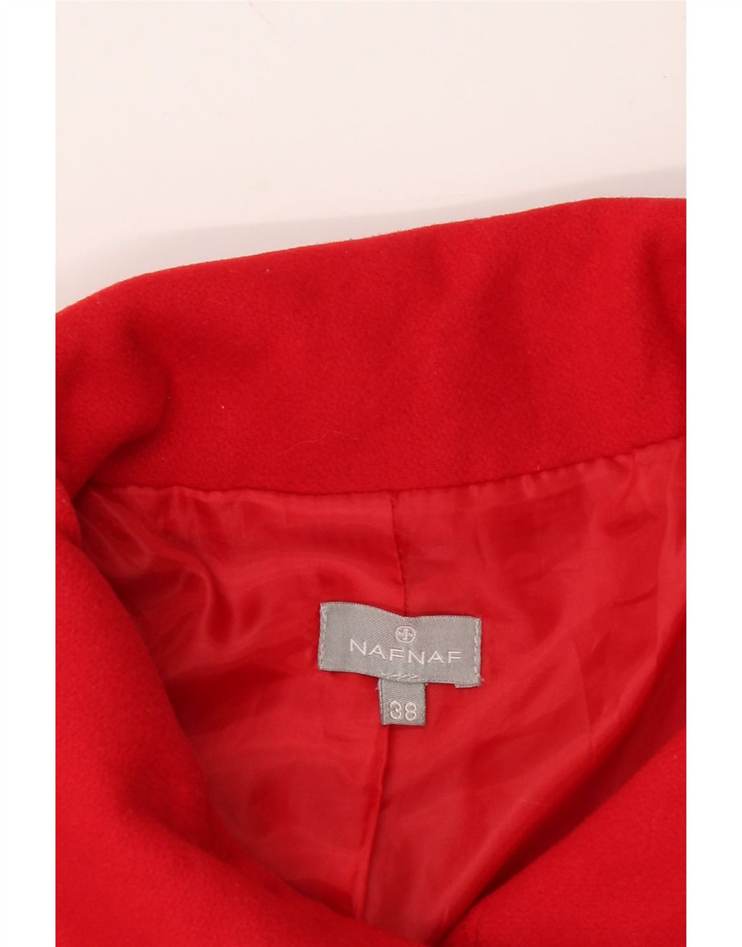 NAF NAF Womens Overcoat IT 38 XS Red Wool Vintage Naf Naf and Second-Hand Naf Naf from Messina Hembry 