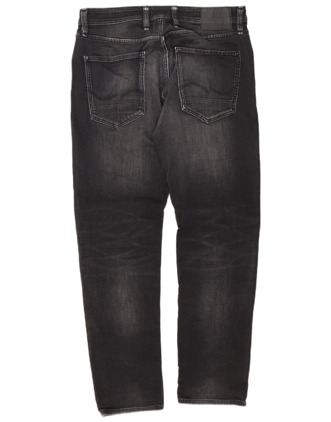 Jack & Jones Mens Mike Straight Jeans W34 L32 Grey Cotton