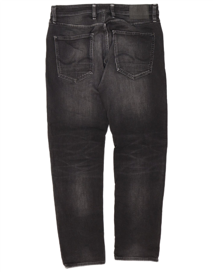 Jack & Jones Mens Mike Straight Jeans W34 L32 Grey Cotton