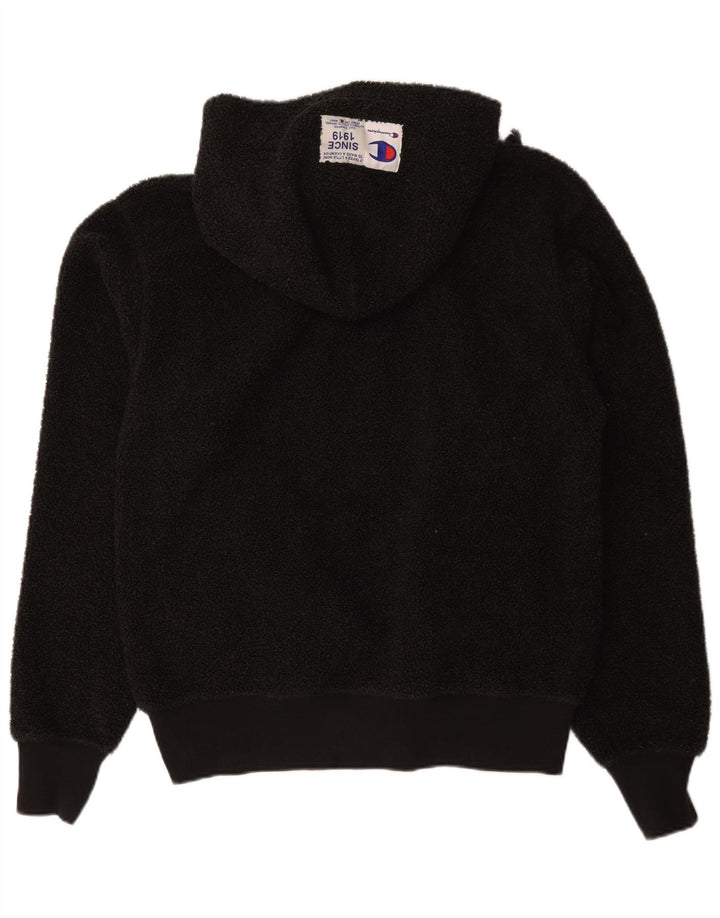 Champion Mens Hooded Fleece Jumper Medium Black