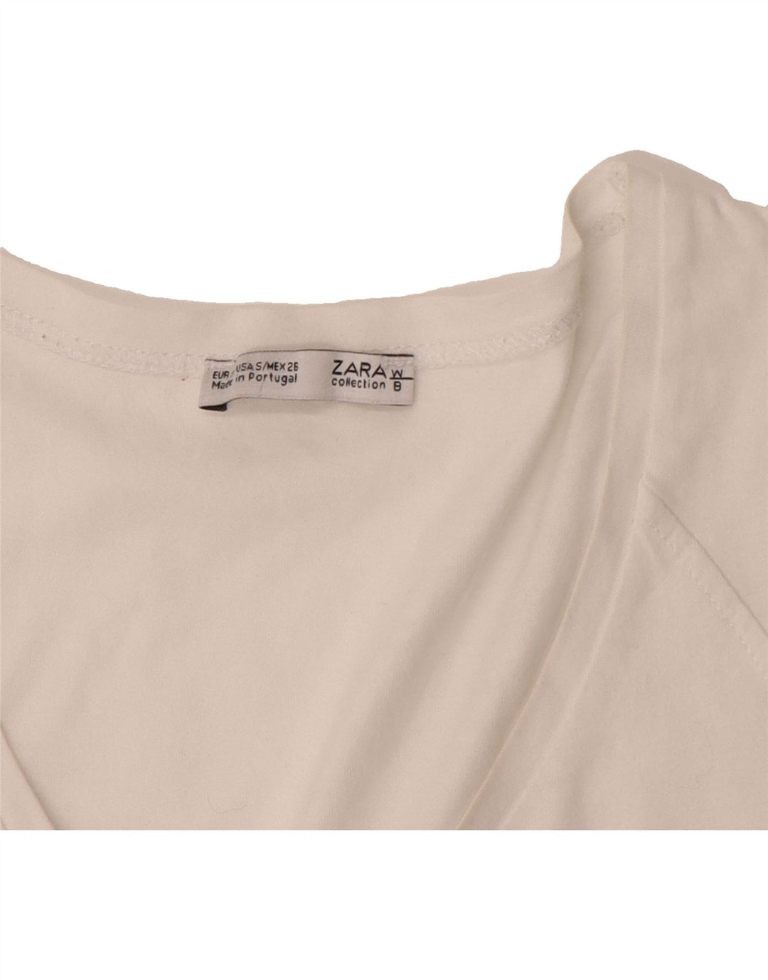 ZARA Womens T-Shirt Top UK 10 Small White Vintage Zara and Second-Hand Zara from Messina Hembry 