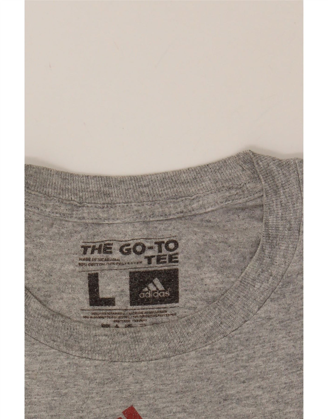 ADIDAS Mens Graphic T-Shirt Top Large Grey Vintage Adidas and Second-Hand Adidas from Messina Hembry 
