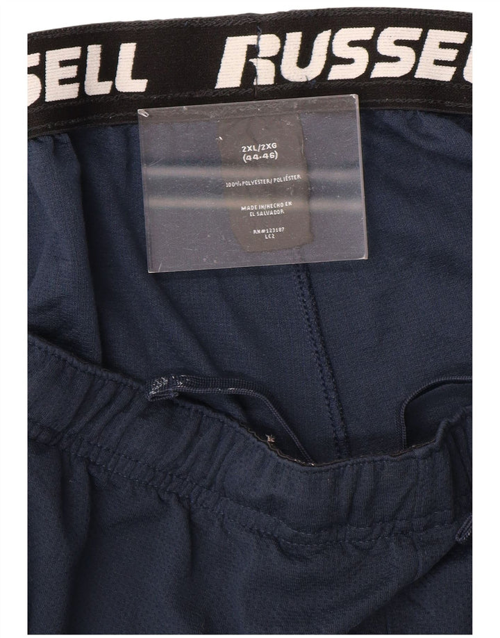 RUSSELL ATHLETIC Mens Dri-Power Tracksuit Trousers  2XL  Navy Blue