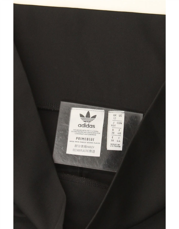 ADIDAS Womens Sport Shorts UK 12 Medium Black Polyester