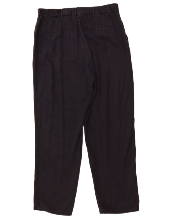 HOBBS Womens Straight Chino Trousers UK 12 Medium W30 L28 Navy Blue