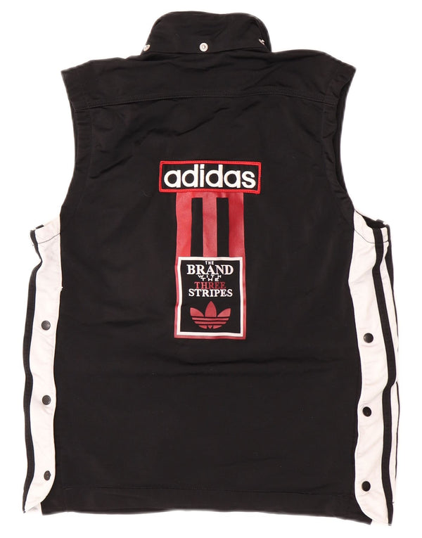Adidas Boys Graphic Tracksuit Top Jacket 13-14 Years Black Colourblock