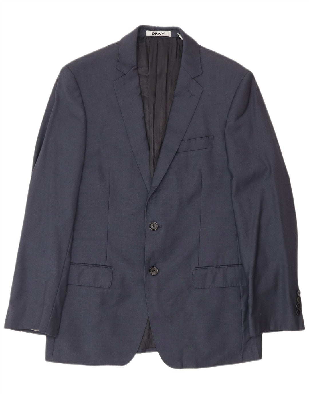Dkny Mens 2 Button Blazer Jacket UK 38 Medium Navy Blue Wool