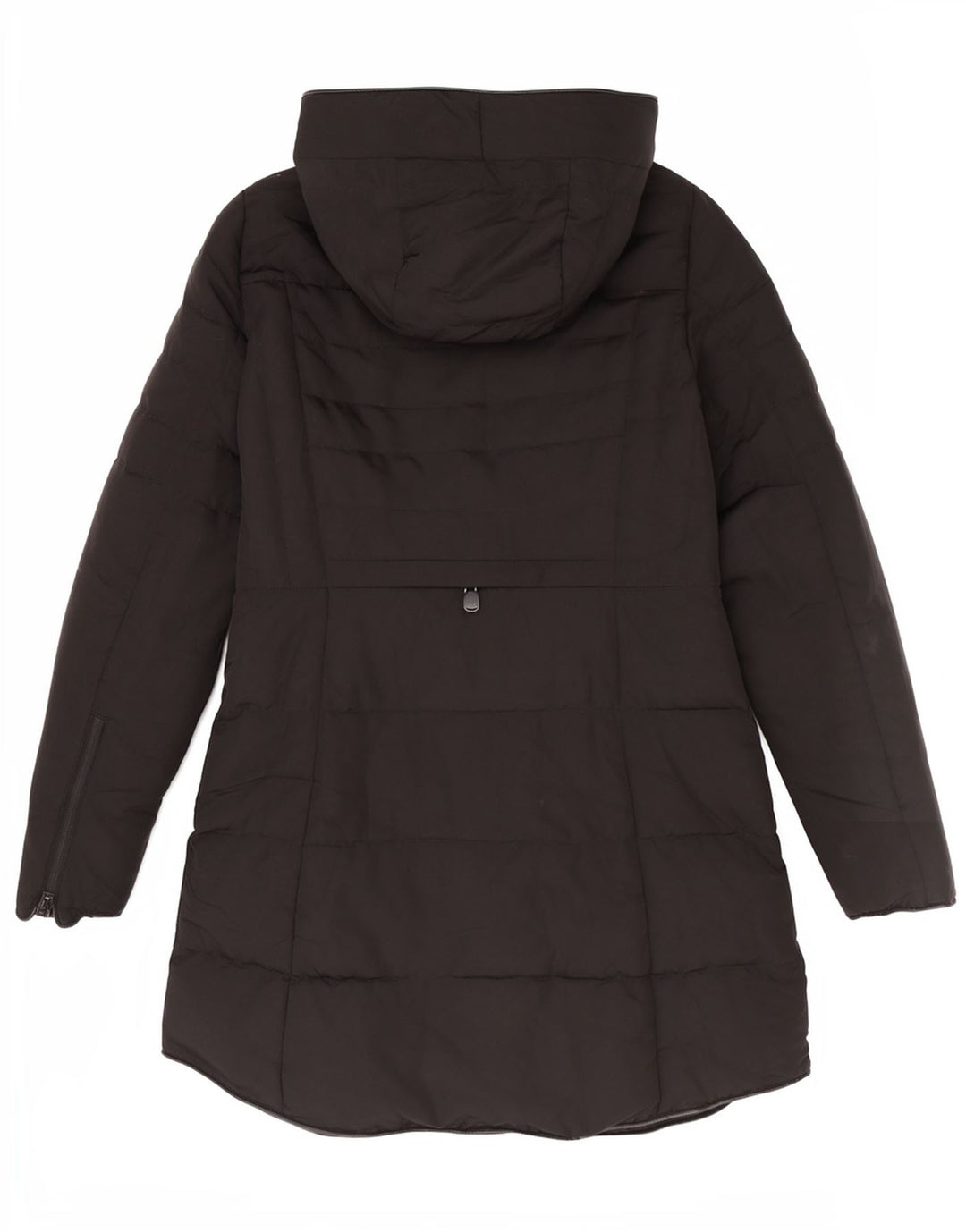 Zara Womens Hooded Padded Coat UK 14 Medium Black
