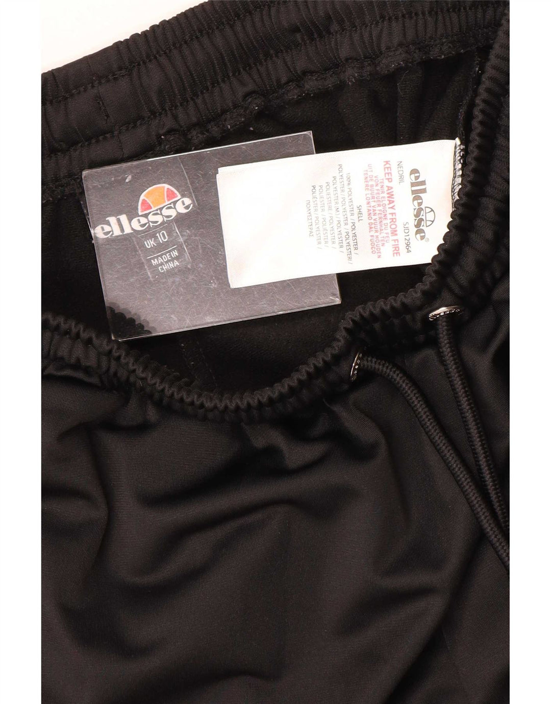 Ellesse Womens Sport Shorts UK 10 Small Black Polyester
