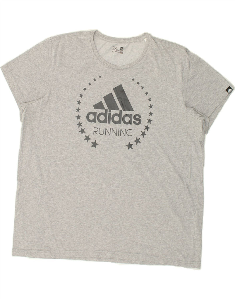 ADIDAS Mens Graphic T-Shirt Top 2XL Grey Cotton | Vintage Adidas | Thrift | Second-Hand Adidas | Used Clothing | Messina Hembry 