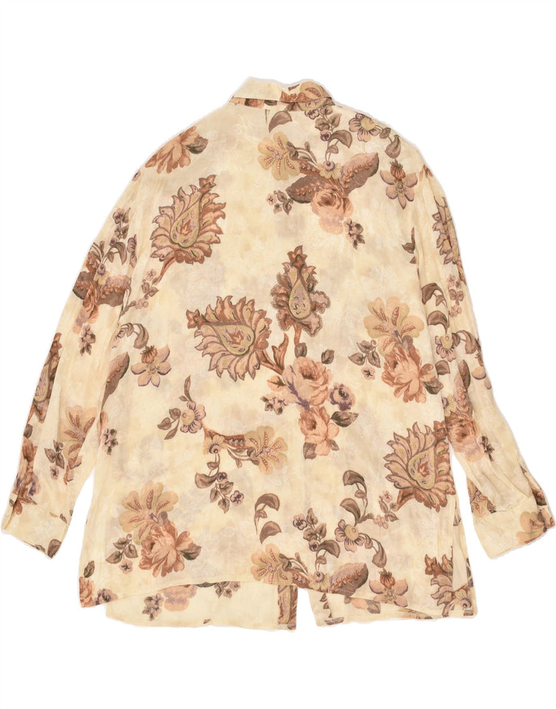 YESSICA Womens Shirt EU 48 2XL Beige Floral Viscose Vintage Yessica and Second-Hand Yessica from Messina Hembry 