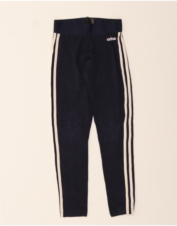 ADIDAS Womens Leggings UK 4/6 XS Navy Blue Vintage Adidas and Second-Hand Adidas from Messina Hembry 