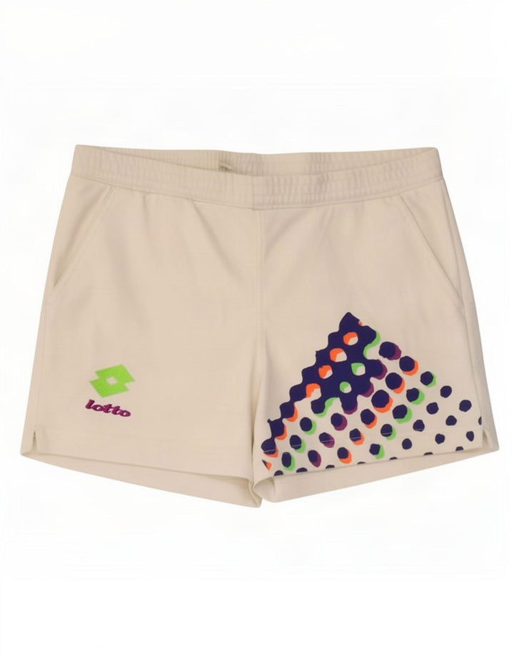 Lotto Mens Graphic Sport Shorts Medium White Polyester