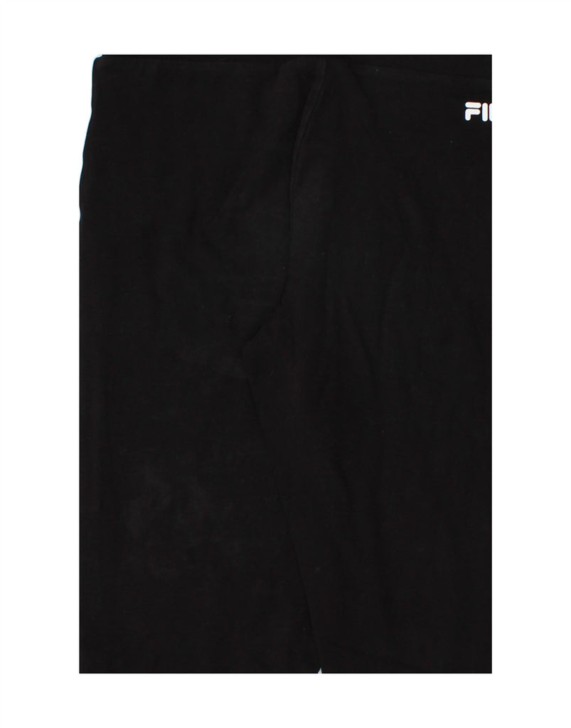FILA Womens Graphic Leggings UK 12 Medium Black Vintage Fila and Second-Hand Fila from Messina Hembry 