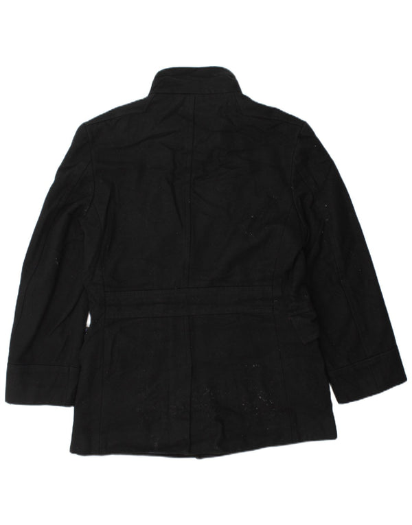 Marks & Spencer Mens Autograph Pea Coat UK 36 Small Black Wool