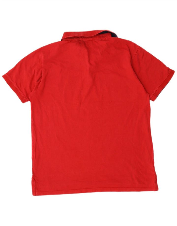 Weird Fish Mens Polo Shirt Large Red Cotton