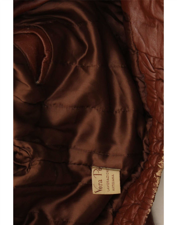 Vintage Mens Leather Jacket UK 40 Large Burgundy