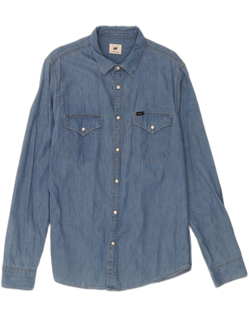 LEE Mens Denim Shirt Large Blue Cotton Vintage Lee and Second-Hand Lee from Messina Hembry 