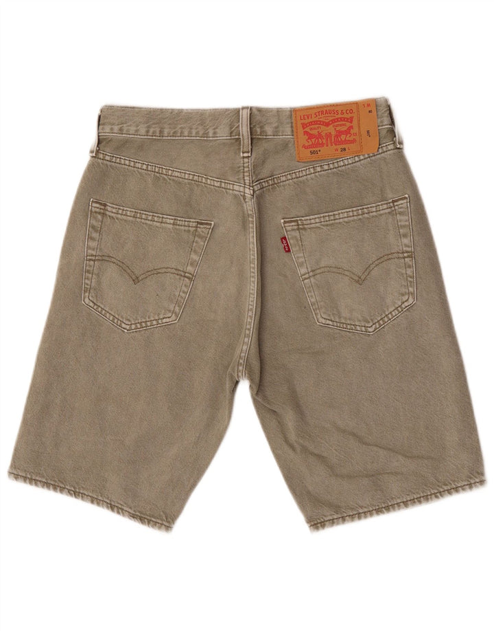 Levi's Mens 501 Denim Shorts W28 Small Khaki Cotton