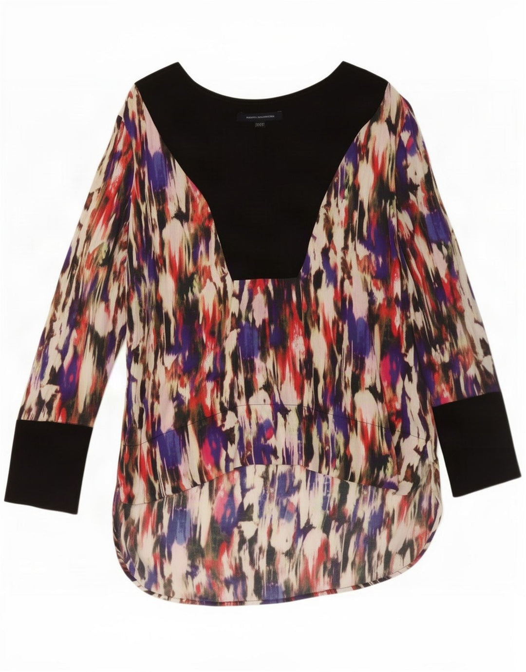 French Connection Womens Tunic Top UK 12 Medium Multicoloured Tie Dye