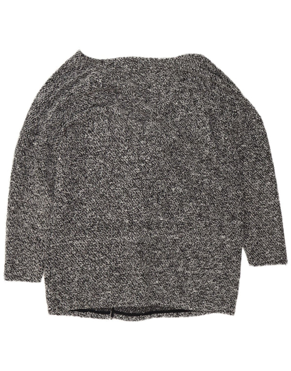 Marks & Spencer Womens Cardigan Sweater UK 20 2XL Grey Flecked Polyester