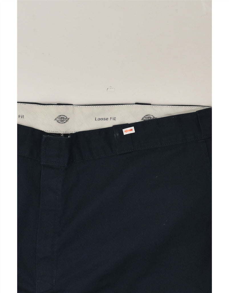 DICKIES Mens Tapered Loose Fit Casual Trousers W44 L24 Navy Blue Polyester | Vintage Dickies | Thrift | Second-Hand Dickies | Used Clothing | Messina Hembry 