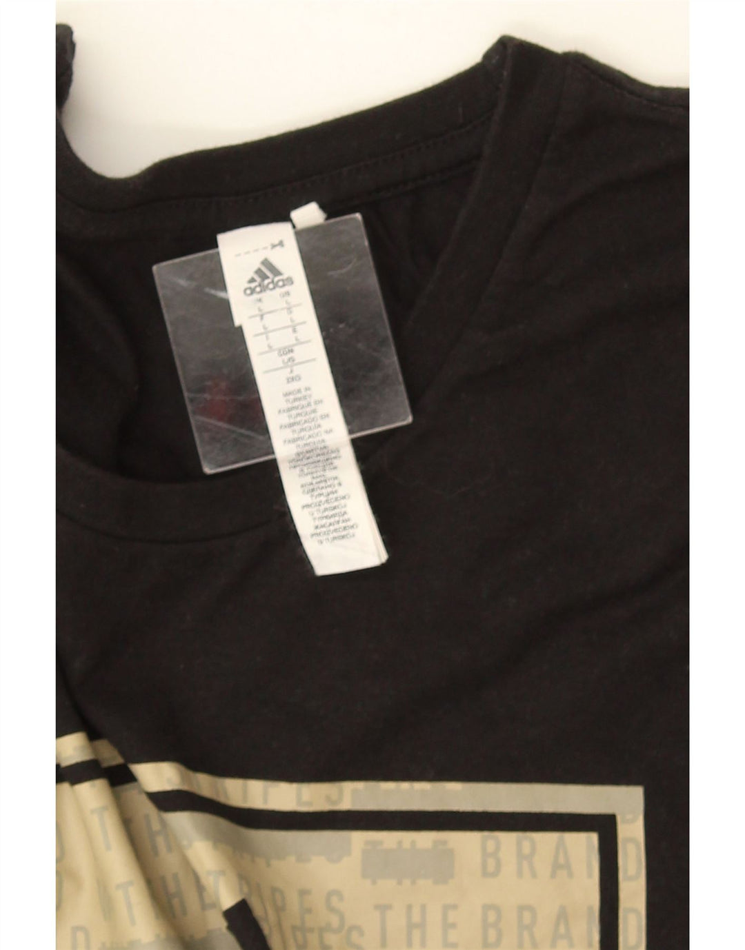 Adidas Mens Graphic T-Shirt Top Large Black Cotton