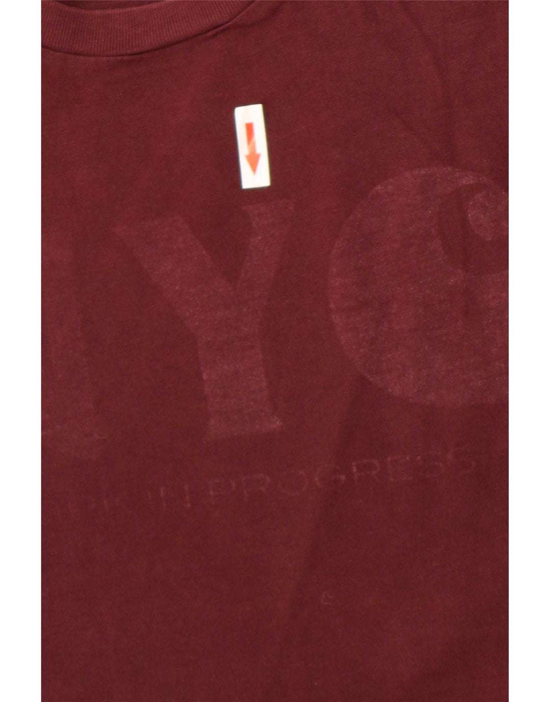 Carhartt Mens Graphic T-Shirt Top Medium Burgundy Cotton
