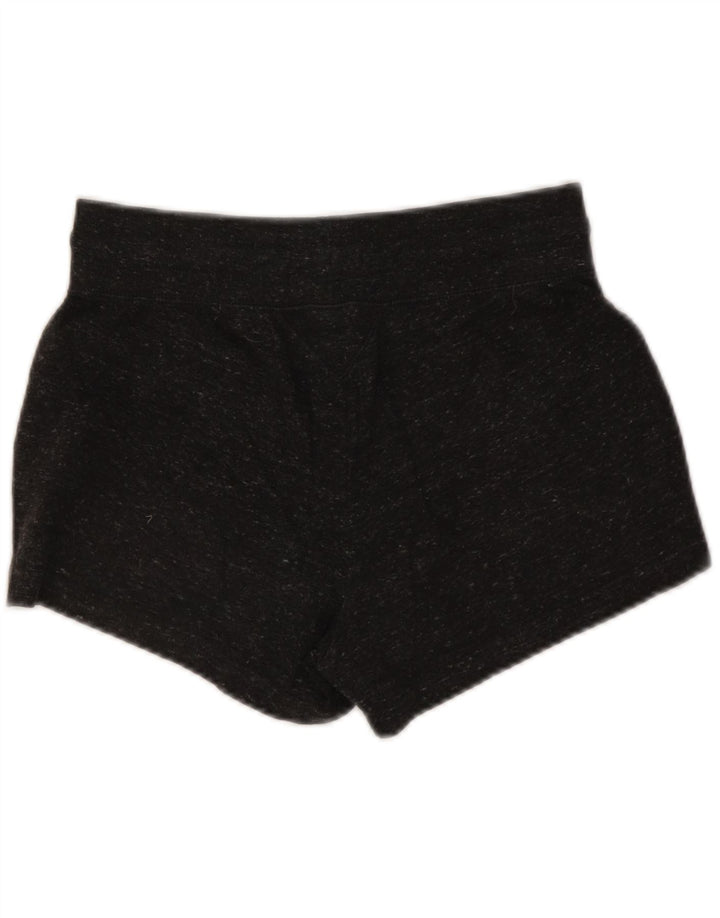 Nike Womens Sport Shorts UK 12 Medium Grey Flecked Cotton