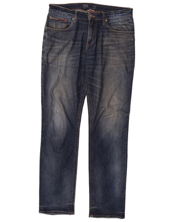 Tommy Hilfiger Mens Ryan Original Fit Straight Jeans W34 L32 Blue Cotton