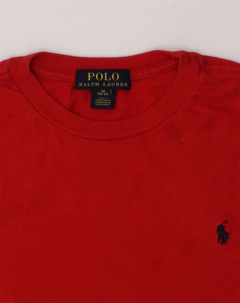 POLO RALPH LAUREN Boys T-Shirt Top 10-11 Years Medium  Red Cotton | Vintage Polo Ralph Lauren | Thrift | Second-Hand Polo Ralph Lauren | Used Clothing | Messina Hembry 