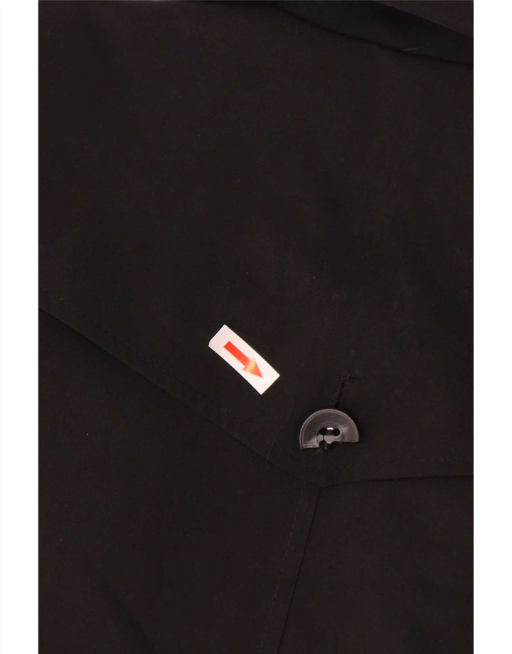 Marks & Spencer Womens Trench Coat UK 12 Medium Black Polyester