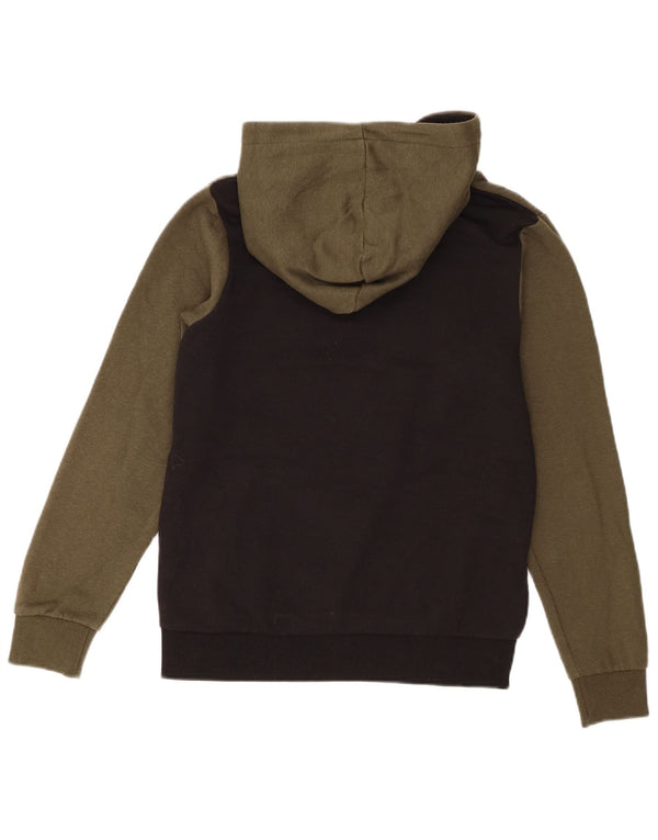Jack & Jones Boys Graphic Hoodie Jumper 13-14 Years Khaki Colourblock