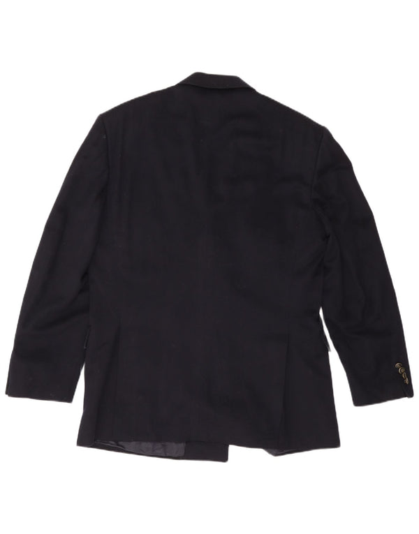 BELVEST Mens Double Breasted Blazer Jacket IT 52 XL Navy Blue Wool