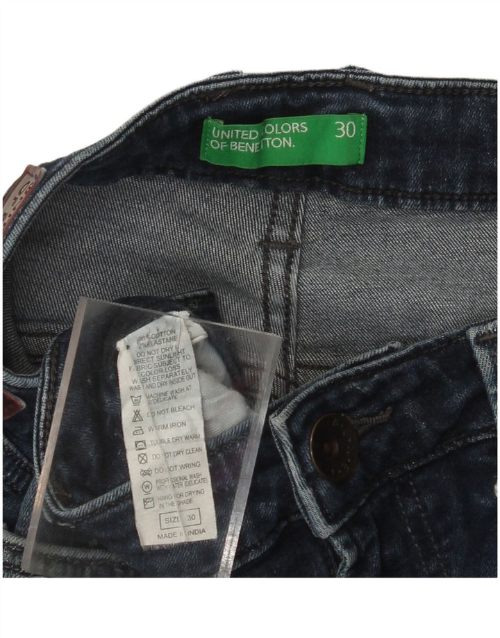 BENETTON Womens Slim Tapered Jeans W30 L30 Blue Cotton