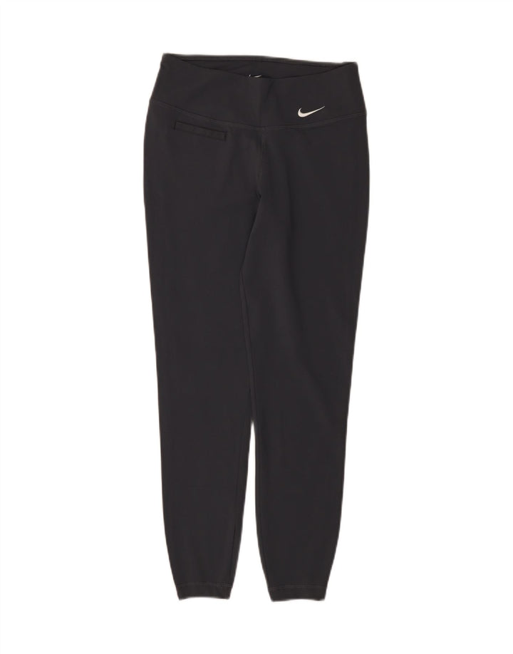 Nike Womens Dri Fit Leggings UK 8 Small  Grey