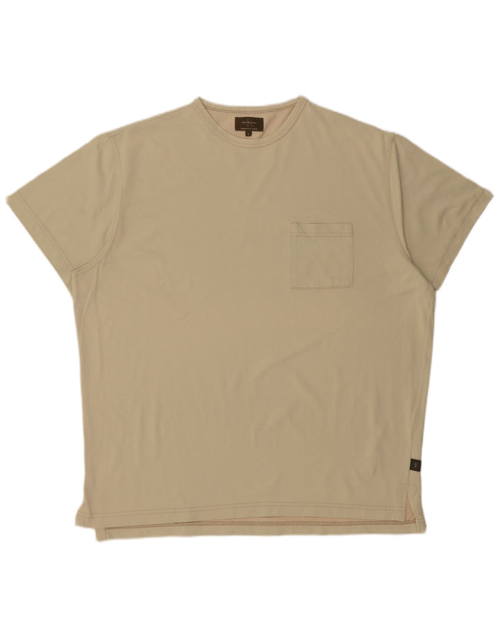 CALVIN KLEIN Mens Khakis T-Shirt Top Large Khaki