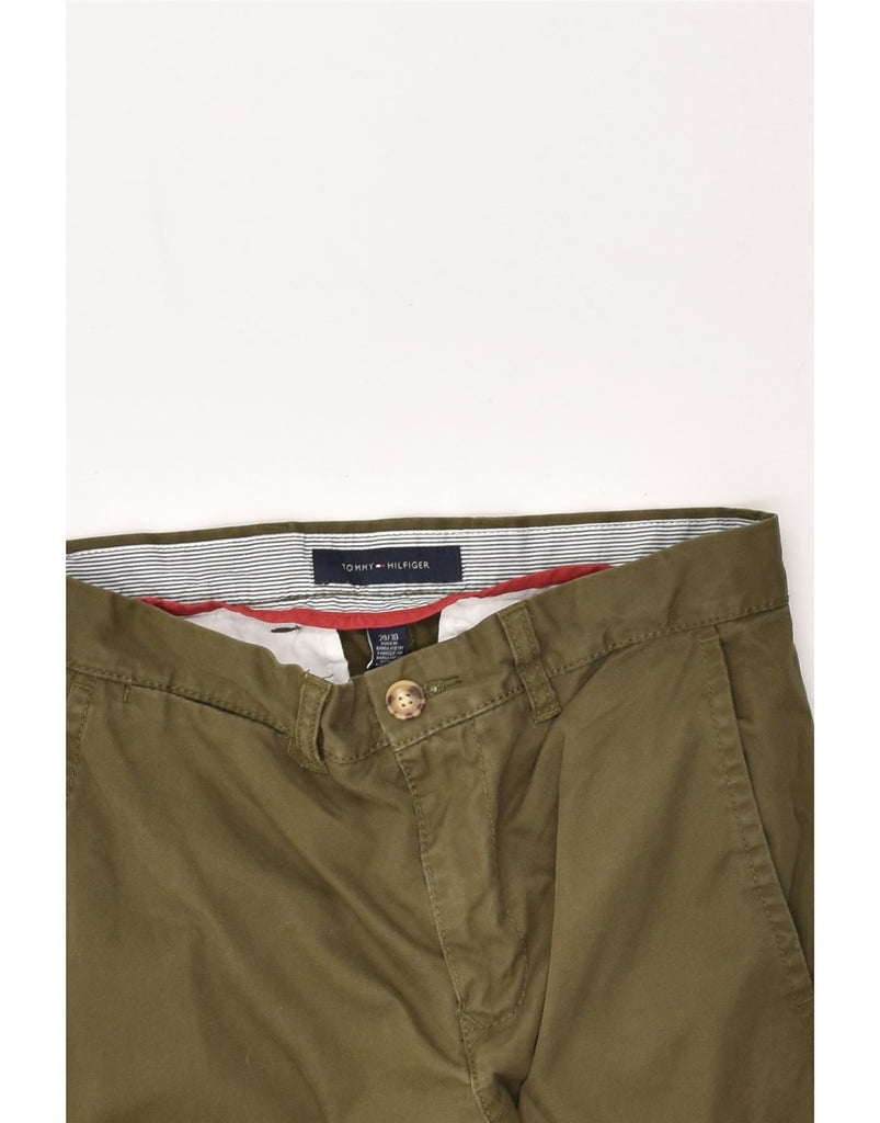 TOMMY HILFIGER Mens Chino Trousers W29 L30 Khaki Cotton | Vintage Tommy Hilfiger | Thrift | Second-Hand Tommy Hilfiger | Used Clothing | Messina Hembry 